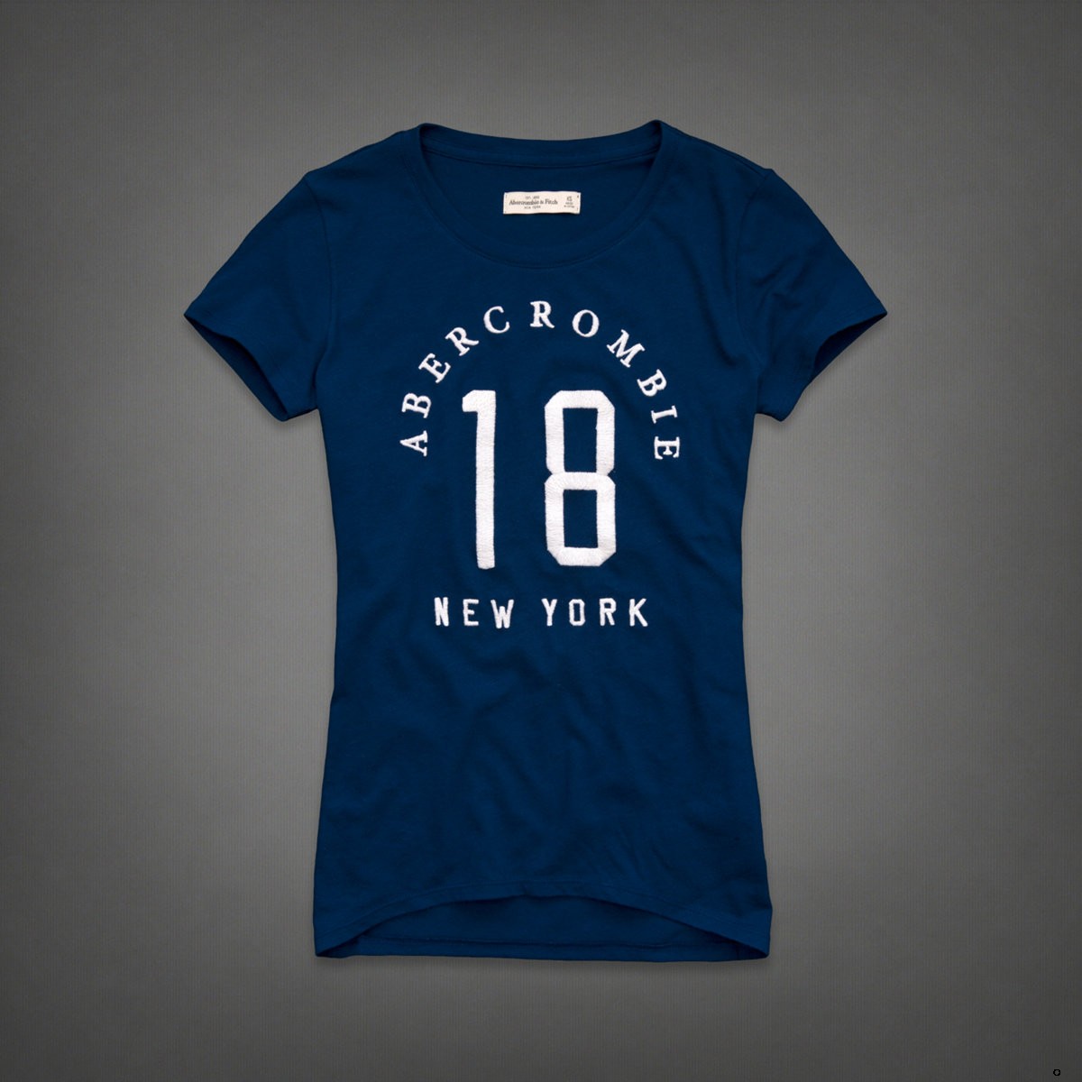 Abercrombie Fitch Mujeres De Cuello Redondo Corto Remera AF8258